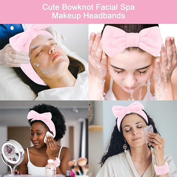 CIEHER 12 PCS Pink Makeup Headband - Image 4