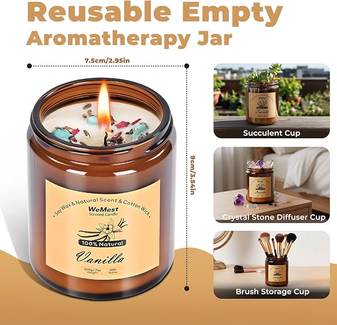 WEMEET Scented Candles Set, 4 Pack Aromatherapy Candle - Image 4