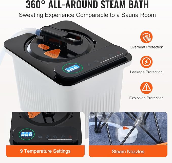 Happybuy Portable Steam Sauna Tent Full Size, Visible Window, Home Spa Sauna - Image 4