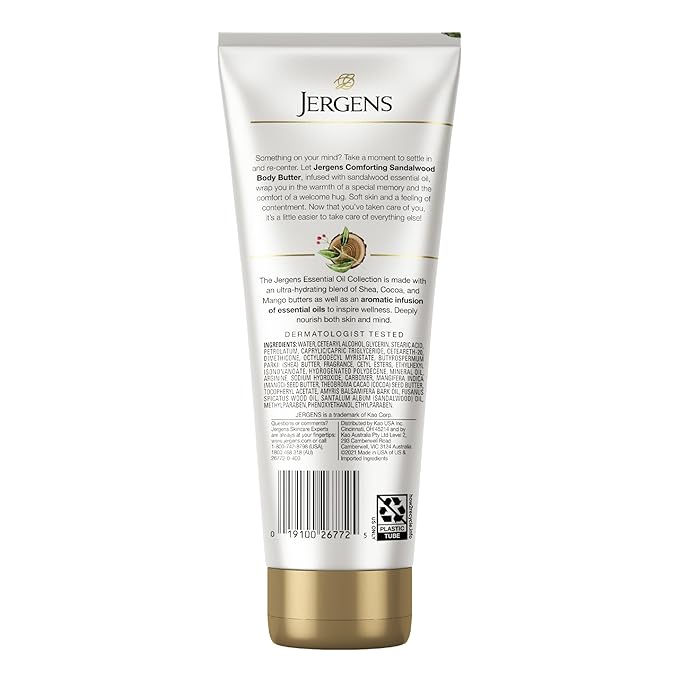 Jergens Sandalwood Body Butter Lotion, Moisturizer Infused - Image 10