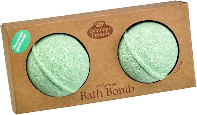 Fabulous Frannie Tangerine Spearmint Natural, Handmade Bath Bomb Set, Rich in by Fabulous+Frannie