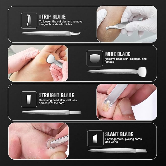 FERYES Pedicure Knife Ingrown Toenail Kit, Top Notch Foot Blade - Image 4