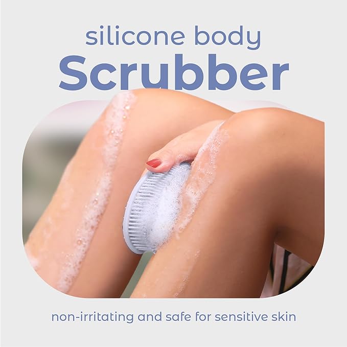 MainBasics Silicone Body Scrubber Dual-Sided Shower Loofah and Scalp Scrubber - Image 2