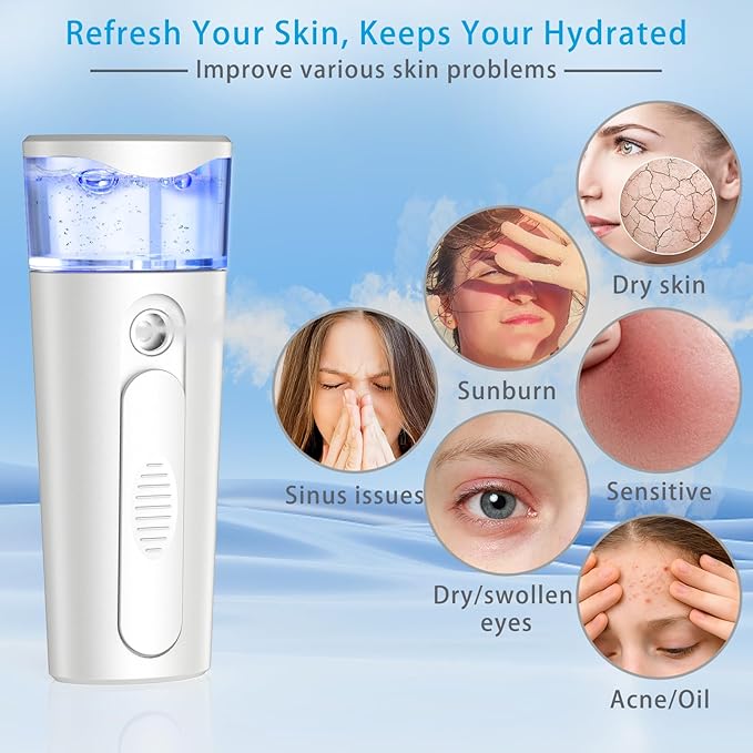 withthesun Portable Nano Face Mister, Facial Steamer, USB Rechargeable Cool - Image 3
