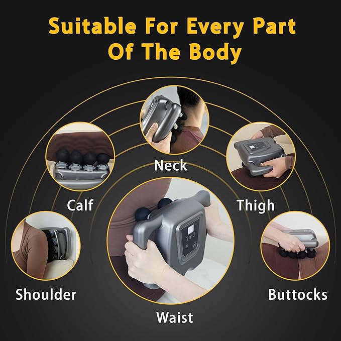 24 Head Massage Gun Set, Deep Tissue Percussion Massager 9 Modes 99 Intensities - Image 5