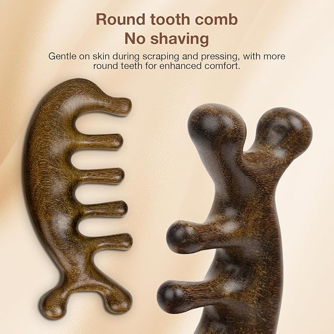 Natural Wooden Hair Growth Scalp Massager Comb, Wood Scalp Massager Tool - Image 4