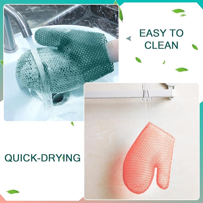 Karenhi 2 Pcs Honeycomb Exfoliating Glove Bath Mitt Body Spa Scrubber, - Image 3