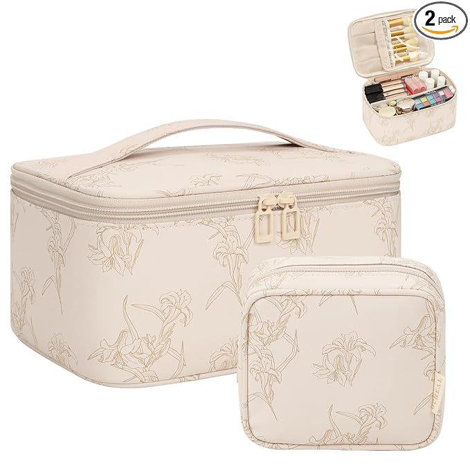 OCHEAL Makeup Bag Set, Portable Travel Makeup Bags Cosmetic Organizer Bag by OCHEAL