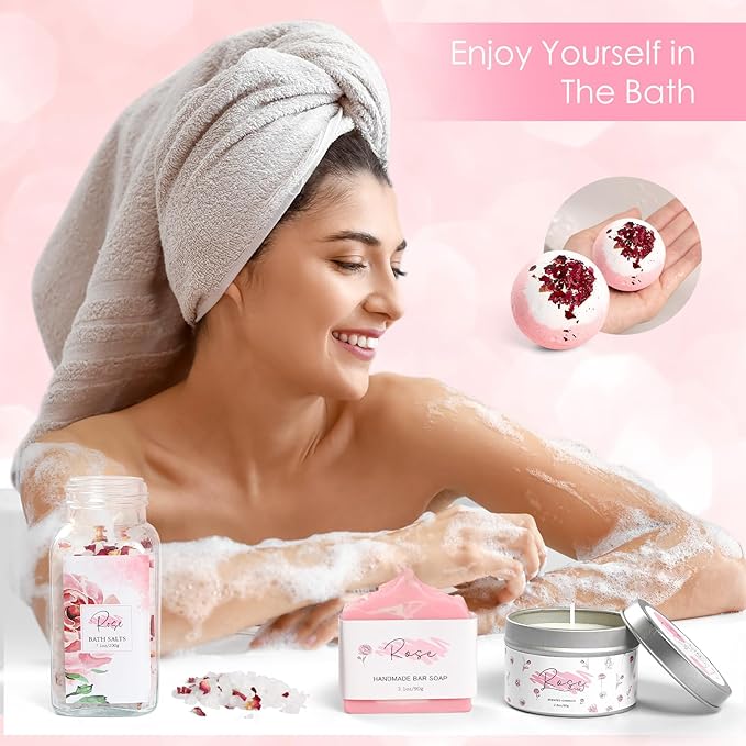 Mother's Day Gifts，Rose Spa Gifts Set, Bath Gifts Set - Image 4