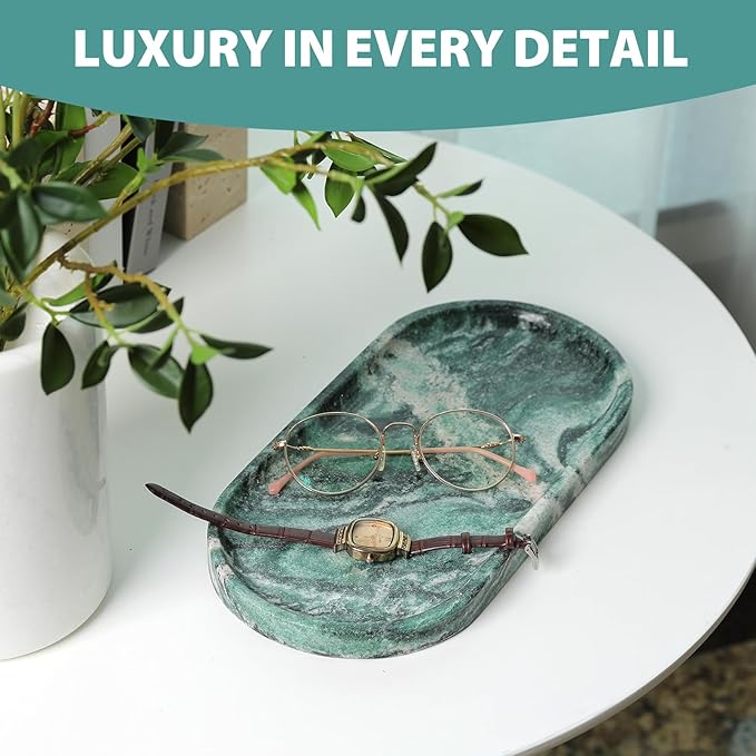 Koville Norway Natural Marble Tray, Catchall Tray - Image 3