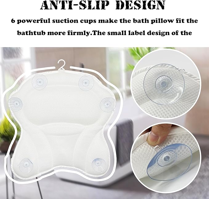 Bath Pillow Spa Bathtub Ergonomic - Image 4