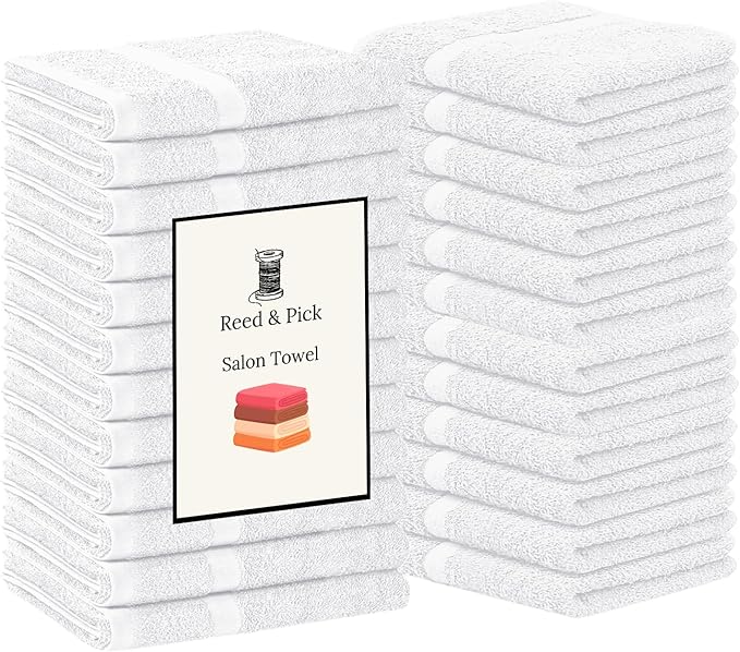 Reed&Pick 24 Pack White Hand Towels 100% Cotton Spa Towels 16x26 inches Highly by Unknown