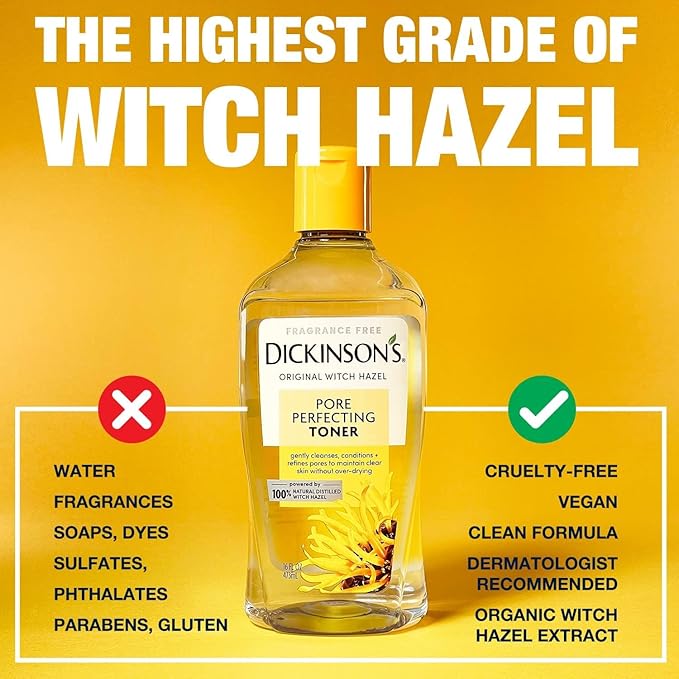 Dickinson's Original Witch Hazel Pore Perfecting Toner | 100% Natural Distilled - Image 6