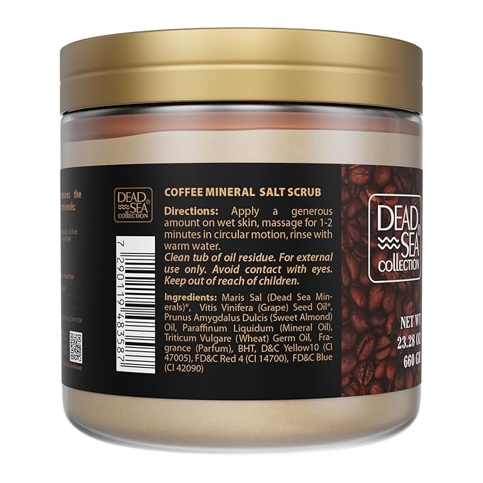 Dead Sea Collection Coffee Scented Salt Body Scrub - Image 8