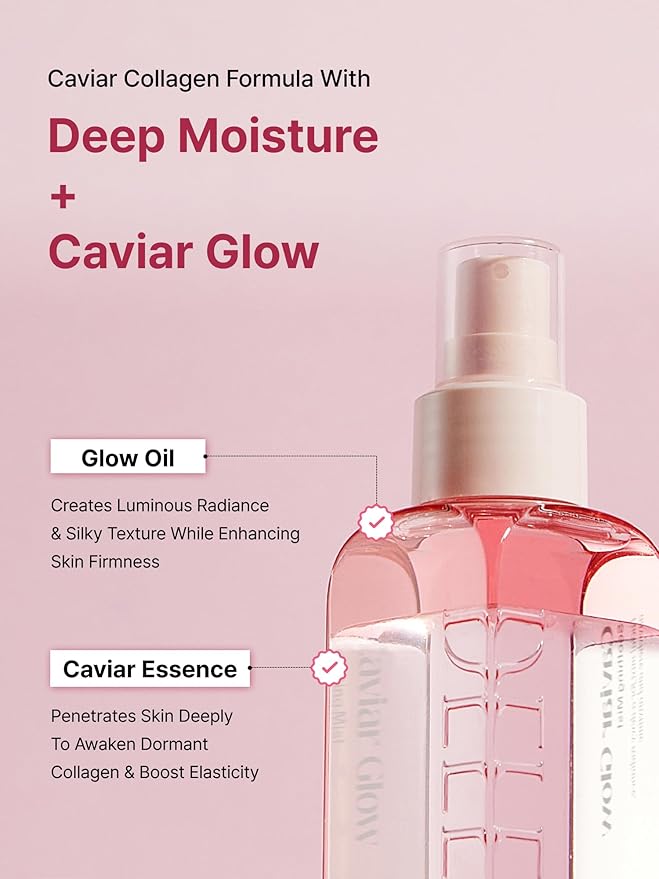 Delere Caviar Glow Soothing Mist | Korean Glass Skin Spray Serum - Image 6