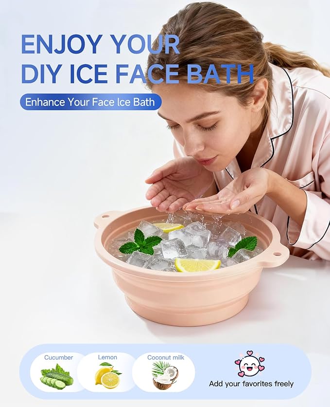 Face Ice Bath Bowl with Built-in Ice Tray - Image 2
