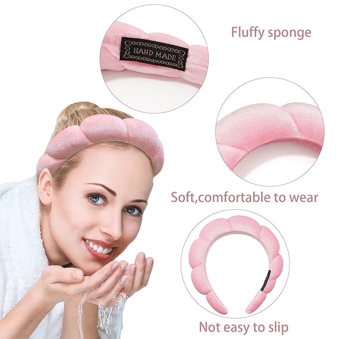 Ayesha Spa Headband for Women Sponge Headband for Washing Face Clouds Soft - Image 4