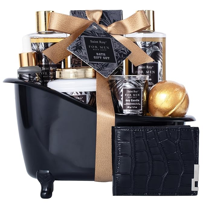Gift for Dad Spa Gifts for Men, Bath & Body Kit, Spa Gift Set, Man Spa Basket by SaintRoy