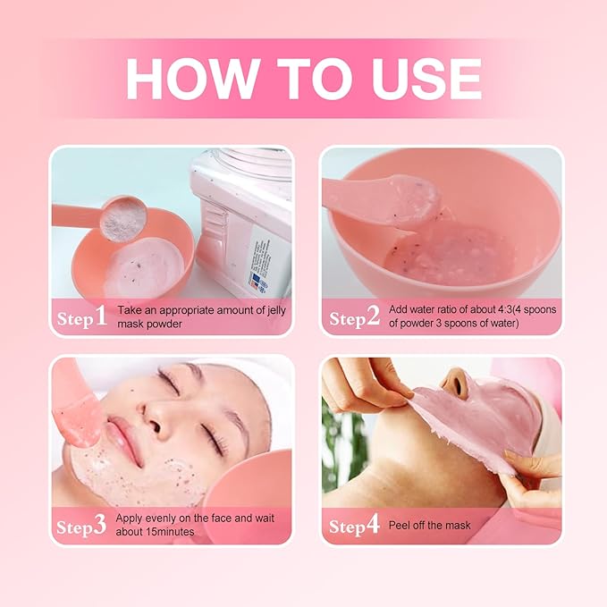 Jelly Mask for Facials Professional, Hydrating & Moisturizing Peel-Off Natural - Image 4