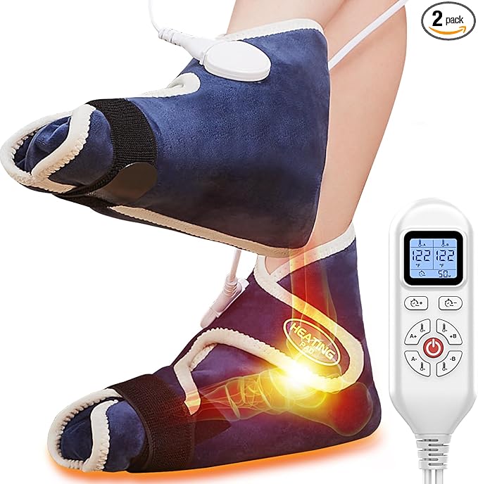 CAMECO 1 Pair Foot Heating Pad for Feet Neuropathy, Heated Foot Warmers for by CAMECO