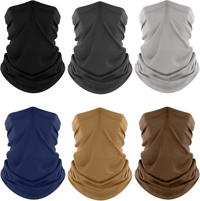 Fuinloth Neck Gaiter, 6 Pack Cooling UV Protection Bandana Face Mask Gator Scarf by fuinloth