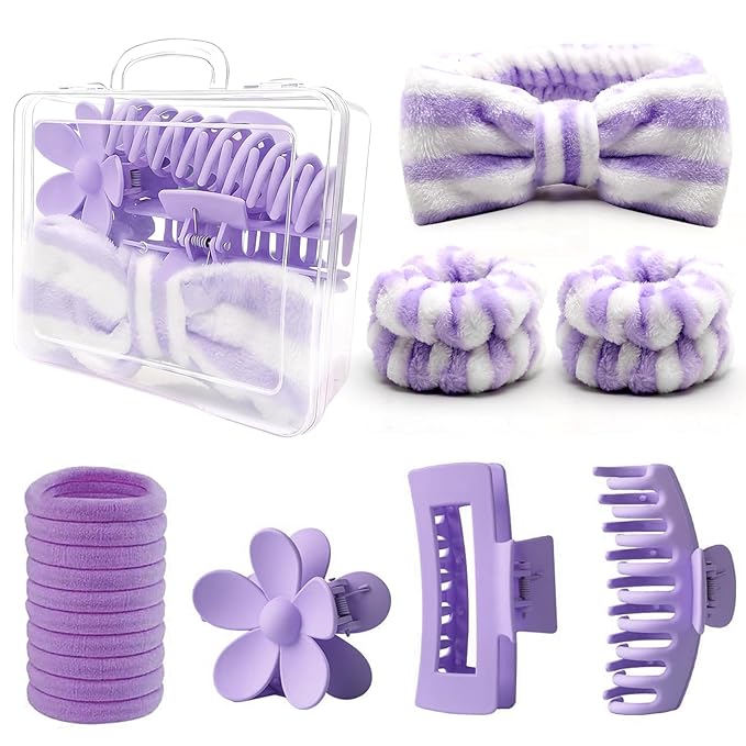 16 Pcs Skincare Headband Set, Face Washing Headband by XiuyingFeng