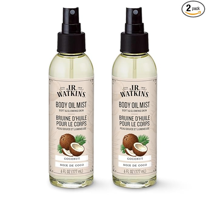 J.R. Watkins Naturally Hydrating Body Oil Mist, 6 fl oz, 2 Pack by JRWatkins