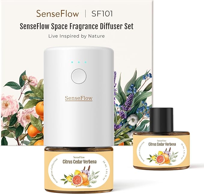 Plug-in Air Freshener for Home, Waterless Essential Oil Diffuser for Bedroom by SenseFlow