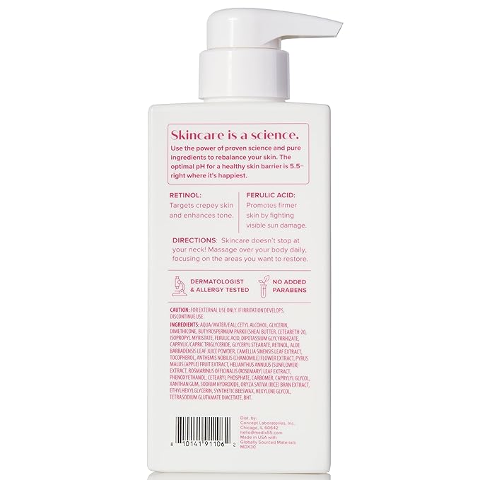MEDIX Fragrance Free Retinol Face Moisturizer & Body Lotion Crepey Skin Care - Image 9