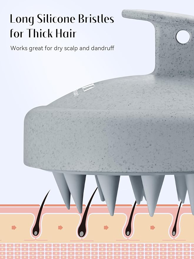 HEETA Scalp Massager Hair Growth, Soft Silicone Scalp Scrubber Shampoo Brush - Image 6