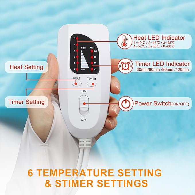 Deepsoon Heating Pad, Electric Heating Pads - Image 4