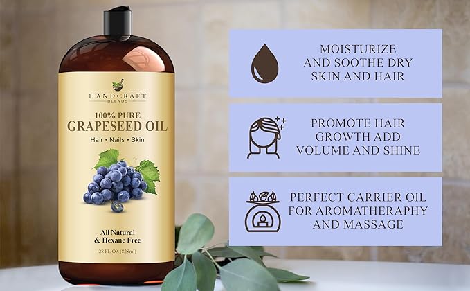 Handcraft Blends Grapeseed Oil | 100% Pure and Natural | Bath & Body Oil | - Image 5