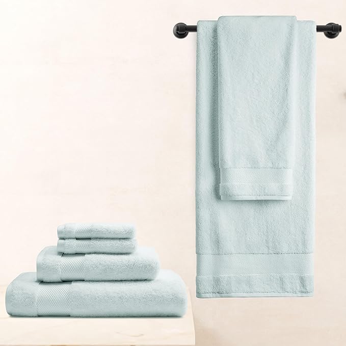 BIOWEAVES 100% Organic Cotton Bath Sheet Set of 2 | Soft Oversized Bath Towels - Image 6