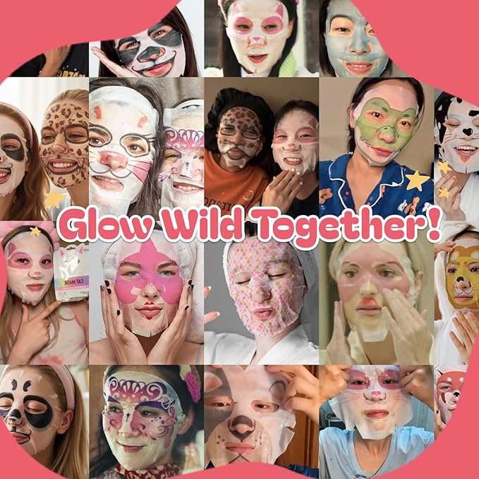 Epielle Character Face Mask Fuzzy Friends 6 Pack, Fun & Effective Korean Skin - Image 6