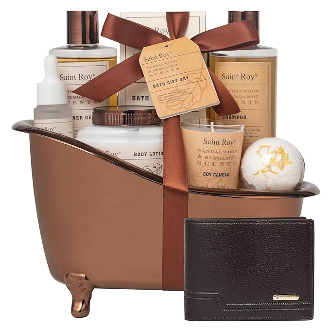Fathers Day Gifts for Men Dad Birthday Gifts Spa Kit Cedar & Bergamot Scents - Image 8