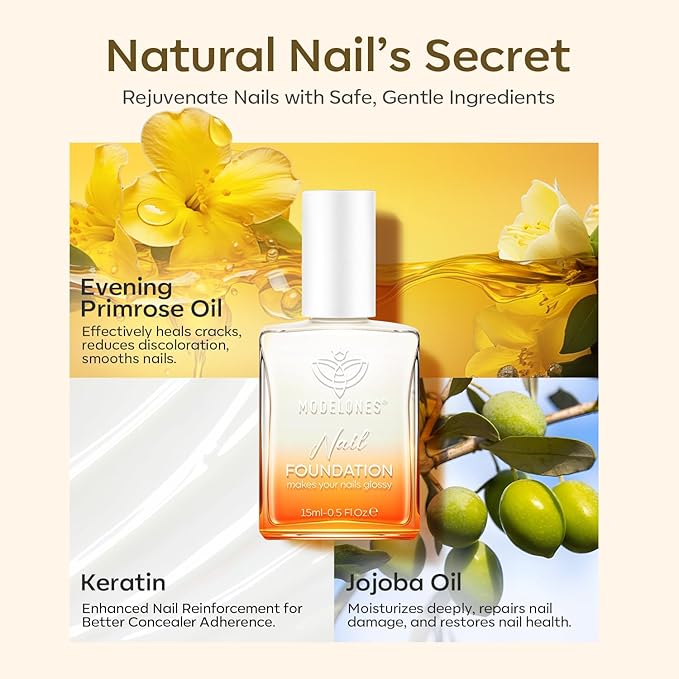 modelones Nail Strengthener and Growth Clear Gel Top Coat Nail Polish Cuticle - Image 8