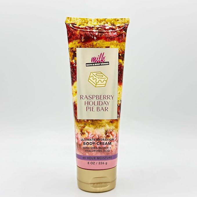 Bath & Body Works Milk Raspberry Holiday Pie Bar 4-Piece Gift Set | Includes: - Image 7