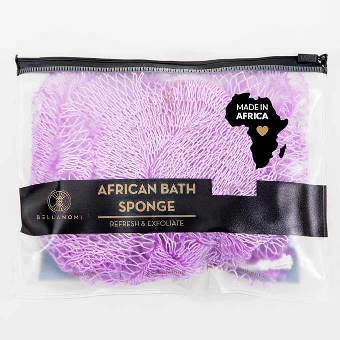 BELLANOMI African Exfoliating Net Sponge, Authentic African Bath Sponge - Image 2