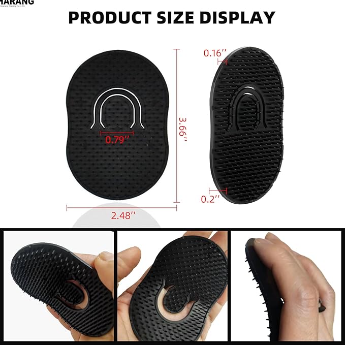 Soft 'N Style 2 Packs Pocket Palm Combs, Shampoo Comb, Massager Hair Brush Comb - Image 2