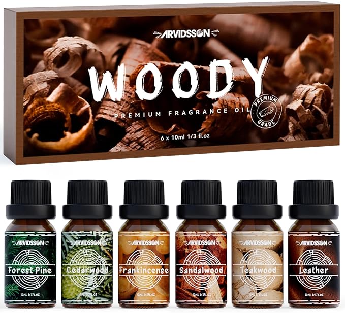 Woody Essential Oils Set, ARVIDSSON Woodsy Fragrance Oil by ARVIDSSON