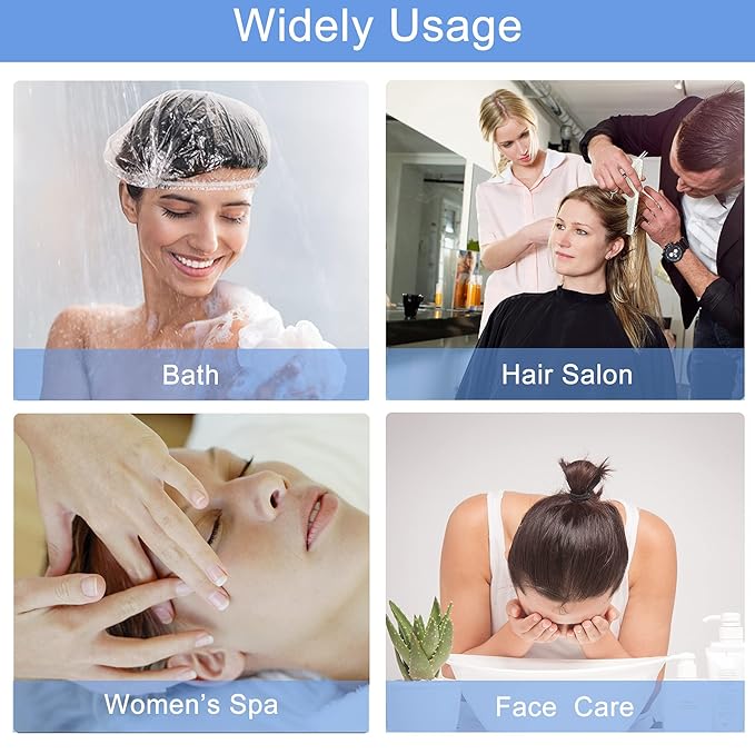 150 PCS Upgrade Disposable Shower Caps. Ceizioes Waterproof Hair Bath Caps. - Image 6