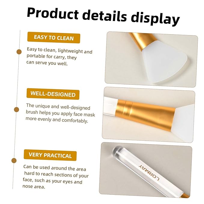 LORMAY Jelly Brush | 2 Pcs Silicone Face Mask Brushes | Mask Application Tool - Image 2