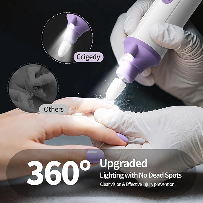Professional Manicure Pedicure Kit, Cordless Electric Nail File - Image 4