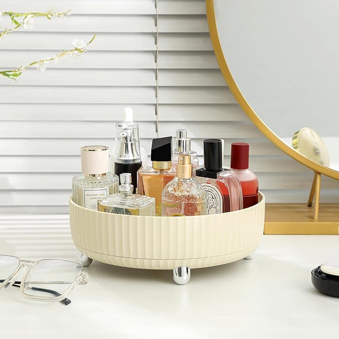 Anyoifax Makeup Perfume Organizer Tray 360 Degree Rotating Lazy Susan Skincare - Image 2