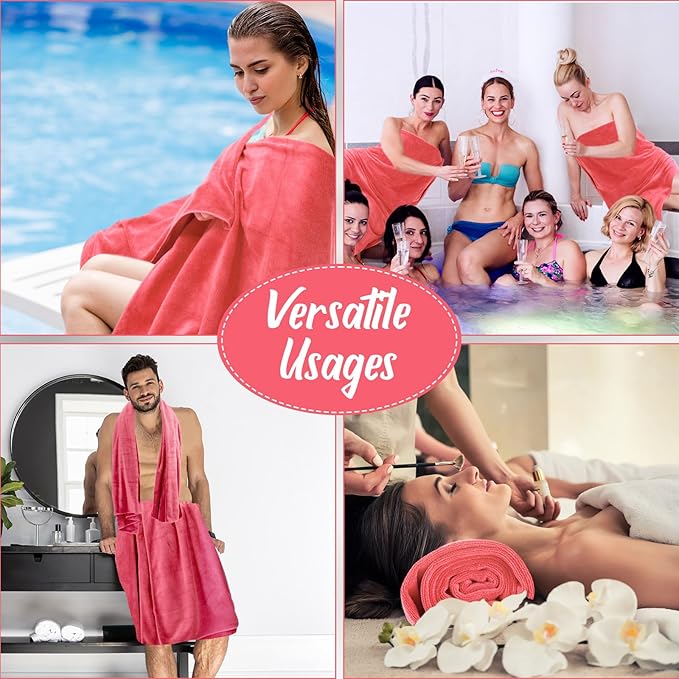 SmoothNovelty 16 Pack Microfiber Bath Towels Bulk 27'' x 60'' Oversized Beach - Image 7