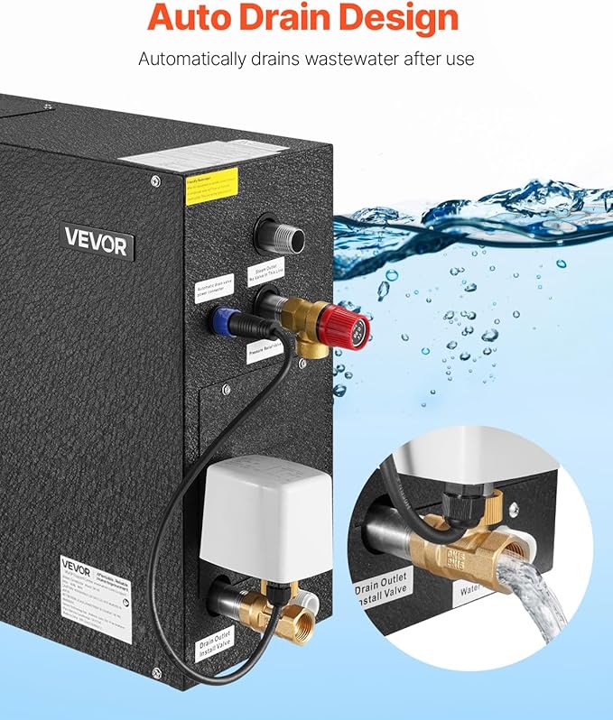 VEVOR Steam Generator, 6 kW Steam Shower System - Image 5