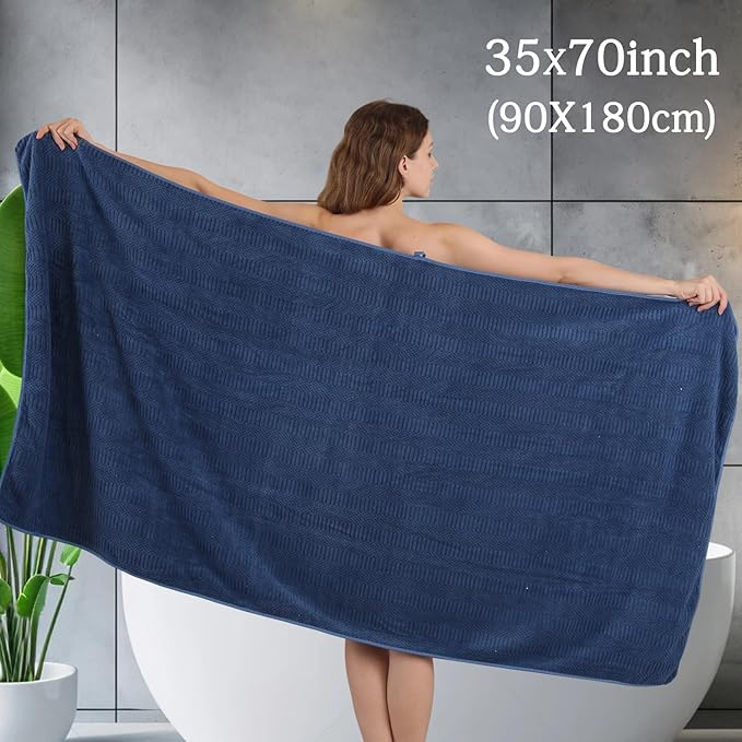 8 Piece Bath Towel Set-2 Oversized Bath Sheets, 2 Hand Towels, 4 - Image 2