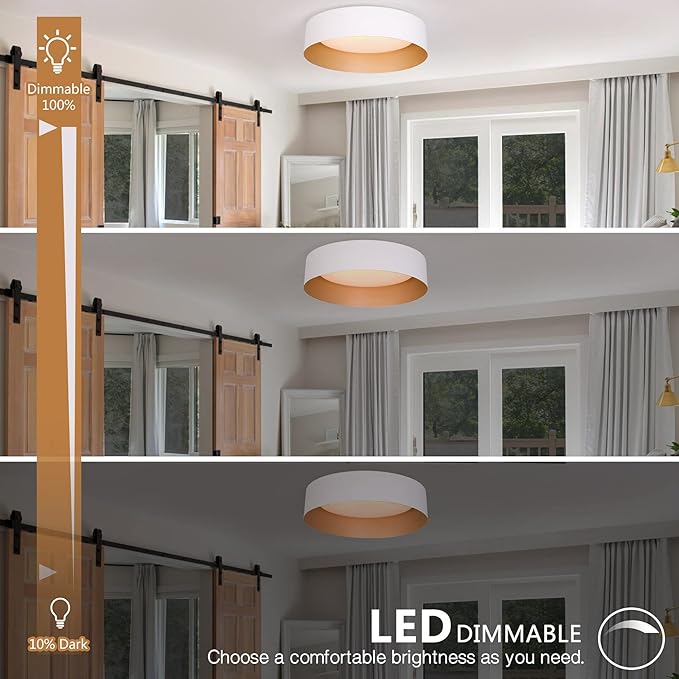 Bargeni LED Ceiling Light Fixture, 12.5 inch Flush Mount Light Fixture - Image 5