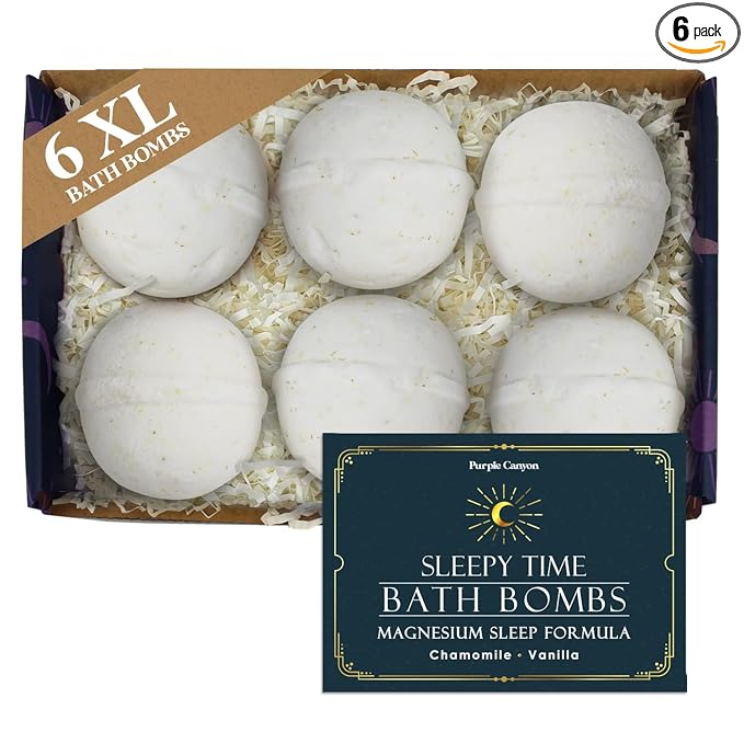 Purple Canyon Bath to Bed Natural Bath Bombs | Relaxing Sleep Support by PurpleCanyon