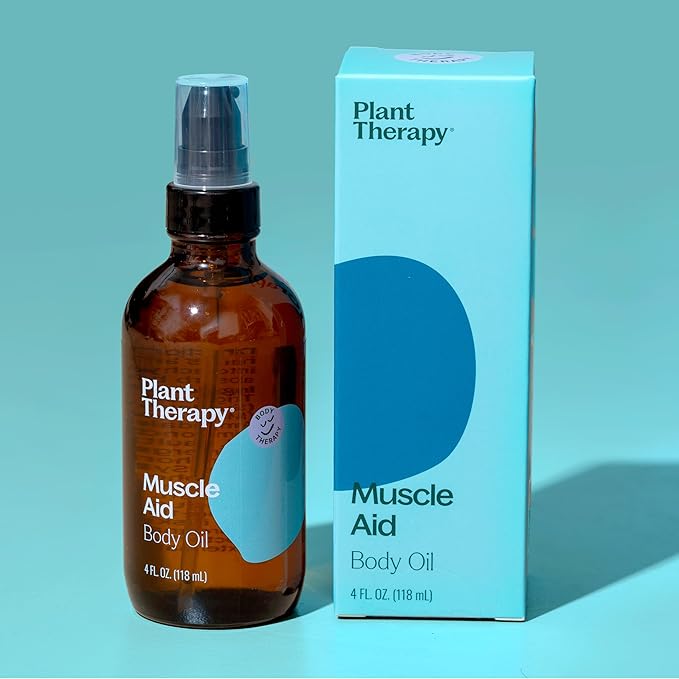 Plant Therapy Muscle Aid Body Oil 4 oz Soothes Muscles, Refreshing & Minty - Image 6